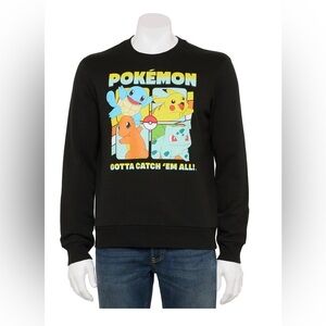 Nwt Men’s Pokemon Sweatshirt Black, S